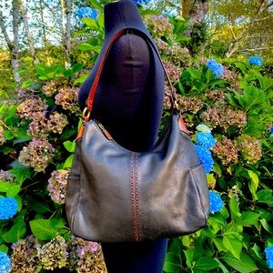 Fossil Two Tone Soft Leather Purse Black & Brown Like-New